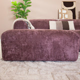 Hoekbank paars chenille stof - 292x170 cm - Shane - links