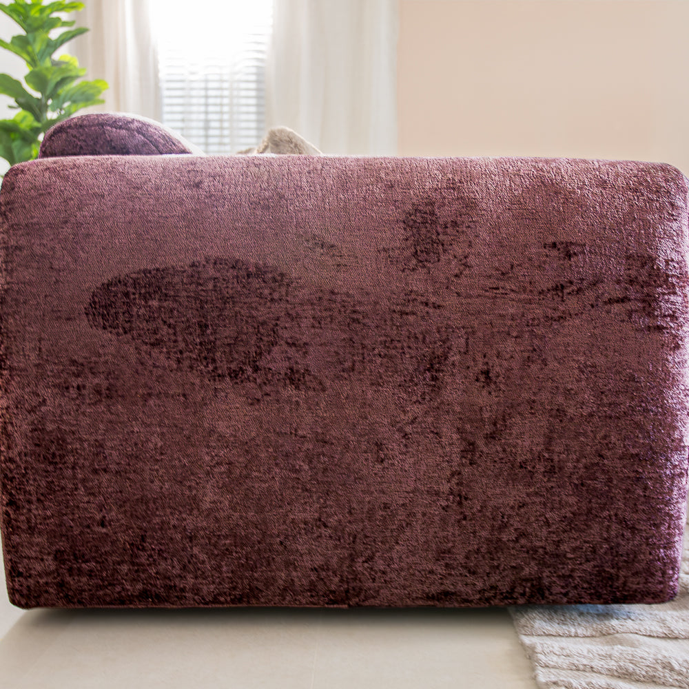 Banken-Hoekbank paars chenille stof - 292x170 cm - Shane - rechts-Dimehouse