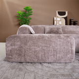 Banken-Hoekbank taupe chenille stof - 292x170 cm - Shane - links-Dimehouse