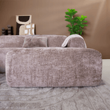 Banken-Hoekbank taupe chenille stof - 292x170 cm - Shane - rechts-Dimehouse