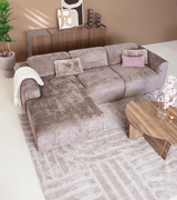 Banken-Hoekbank taupe chenille stof - 292x170 cm - Shane - links-Dimehouse