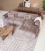 Banken-Hoekbank taupe chenille stof - 292x170 cm - Shane - rechts-Dimehouse