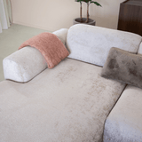 Banken-Hoekbank zand chenille stof - 272x170 cm - Shane - links-Dimehouse