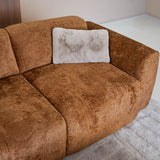 Hoekbank oker chenille stof - 292x170 cm - Shane - links