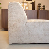 Fauteuils-Fauteuil beige chenille stof Shane-Dimehouse