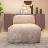 Fauteuils-Fauteuil zand chenille stof Shane-Dimehouse