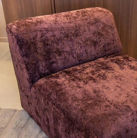 Fauteuils-Fauteuil paars chenille stof Shane-Dimehouse