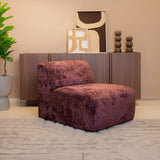 Fauteuils-Fauteuil paars chenille stof Shane-Dimehouse