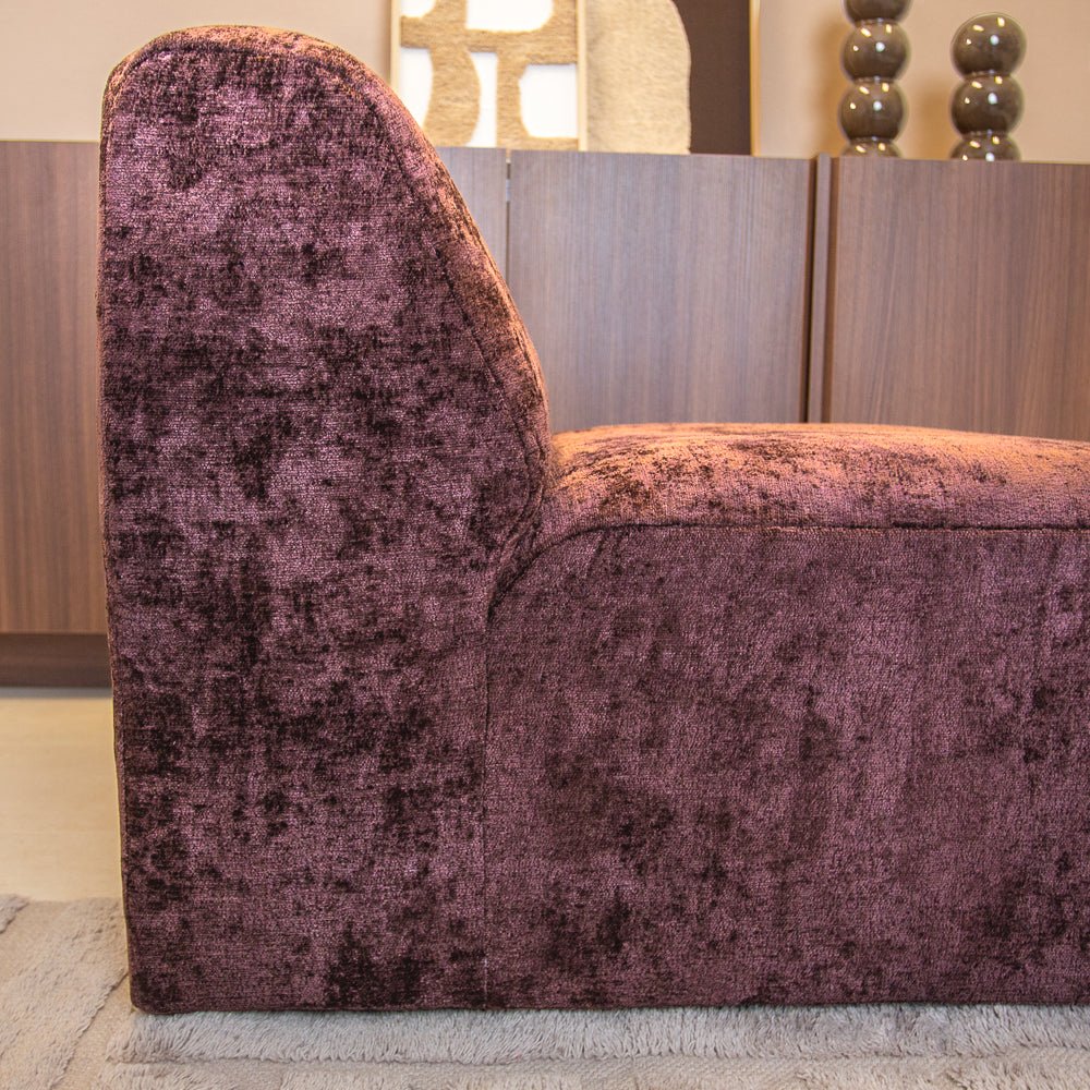 Fauteuils-Fauteuil paars chenille stof Shane-Dimehouse