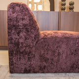 Fauteuils-Fauteuil paars chenille stof Shane-Dimehouse