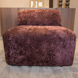 Fauteuils-Fauteuil paars chenille stof Shane-Dimehouse