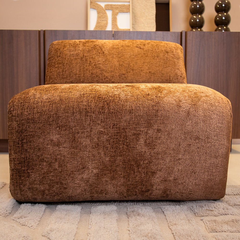 Fauteuils-Fauteuil oker chenille stof Shane-Dimehouse