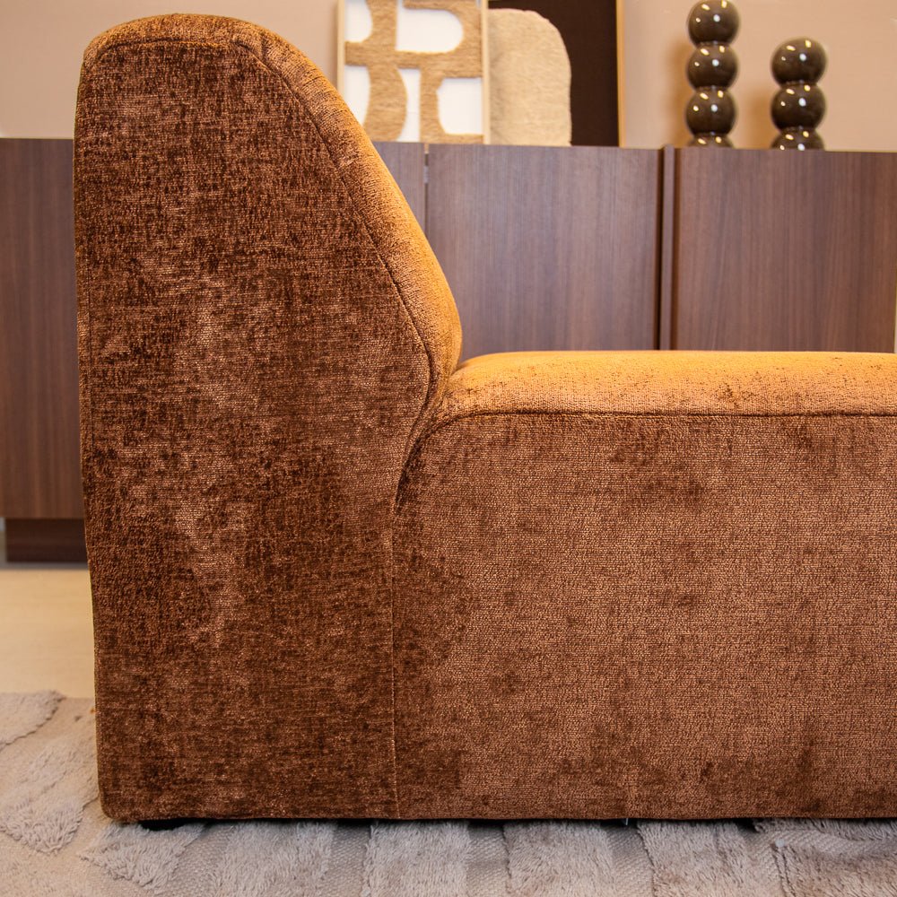 Fauteuils-Fauteuil oker chenille stof Shane-Dimehouse