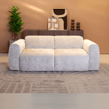 Banken-2-zits bank beige chenille stof - 195x85 cm - Shane-Dimehouse