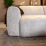 Banken-2-zits bank beige chenille stof - 195x85 cm - Shane-Dimehouse