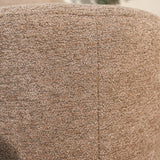 Poefs-Ronde poef taupe chenille bouclé - 40x40x35 cm - Veya-Dimehouse
