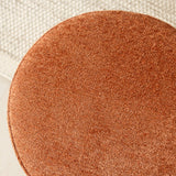 Poefs-Ronde poef koper chenille bouclé - 40x40x35 cm - Veya-Dimehouse