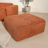 Hockers-Hocker koper chenille bouclé - 98x88x43 cm - Jaylen-Dimehouse