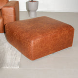 Hockers-Hocker cognac ecoleer - 98x88x43 cm - Jaylen-Dimehouse