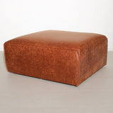 Hockers-Hocker cognac ecoleer - 98x88x43 cm - Jaylen-Dimehouse