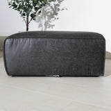 Hocker antraciet ecoleer - 98x88x43 cm - Jaylen