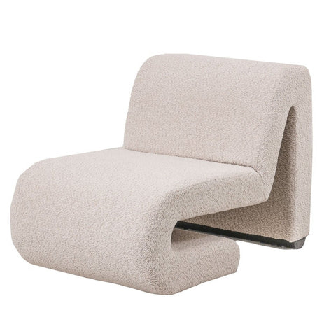 Fauteuil Alma bouclé zandkleur