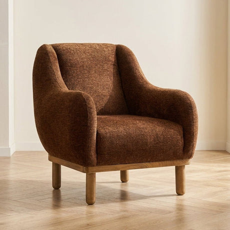 Fauteuil Rens Bruin Koperkleurig sfeerfoto in modern interieur