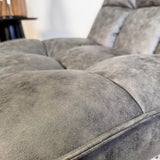 Industriële draaifauteuil antraciet eco-leer 360° draaibaar Yuki