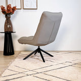Draaifauteuil Yuki Taupe Bouclé 360° Draaibaar