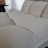 Draaifauteuil Yuki Taupe Bouclé 360° Draaibaar