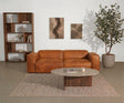 Banken-3-zits bank cognac ecoleer - 240x98 cm - Jaylen-Dimehouse