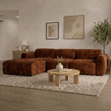 Banken-Hoekbank koper chenille stof - 270x165 cm - Shane - links-Dimehouse