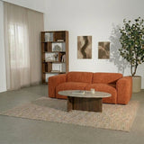 Banken-3-zits bank koper chenille bouclé - 240x98 cm - Jaylen-Dimehouse