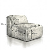 Fauteuils-Fauteuil taupe chenille stof Shane-Dimehouse