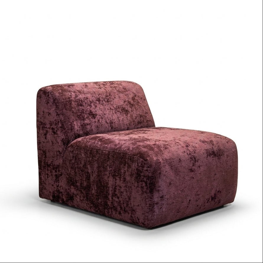 Fauteuils-Fauteuil paars chenille stof Shane-Dimehouse