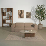 Banken-3-zits bank taupe chenille bouclé - 240x98 cm - Jaylen-Dimehouse