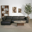 Banken-Hoekbank antraciet ecoleer - 305x169 cm - Jaylen - links-Dimehouse