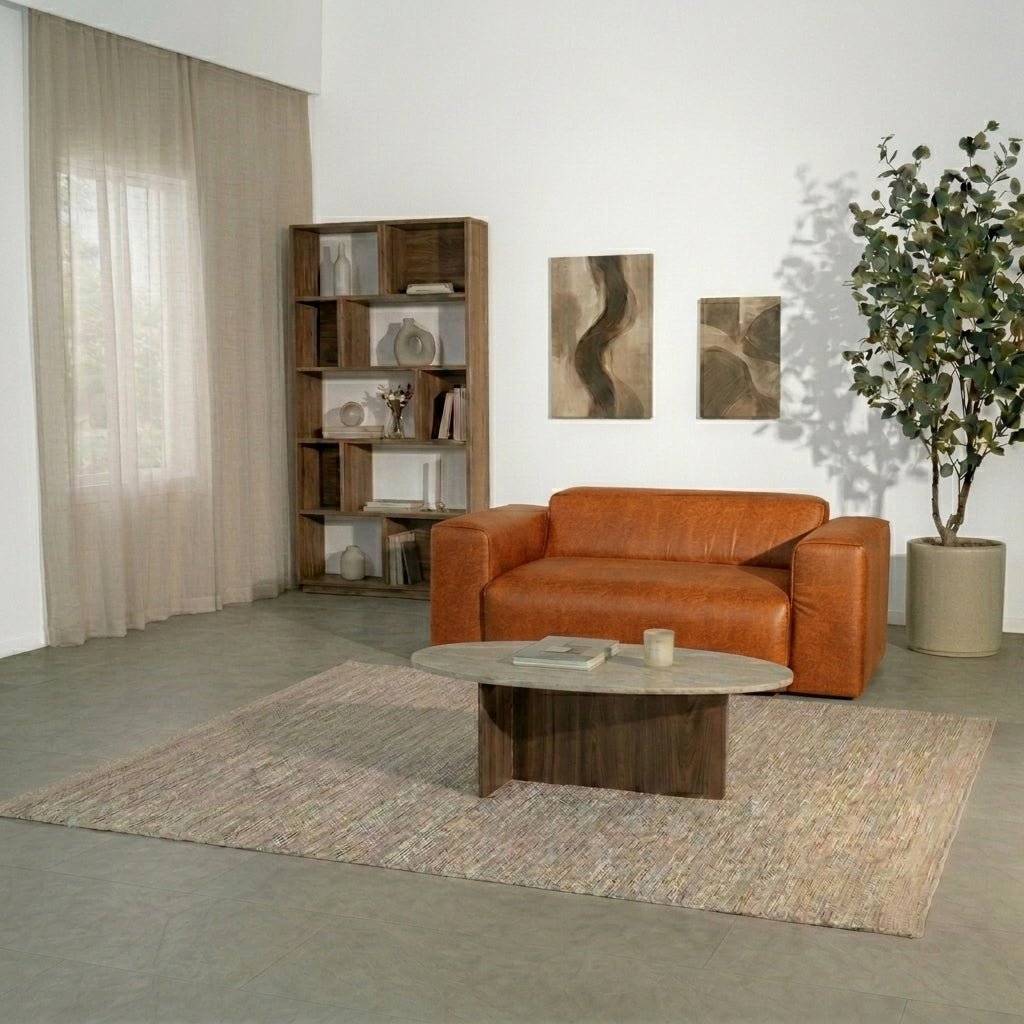 Banken-2-zits bank cognac ecoleer - 186x98 cm - Jaylen-Dimehouse