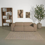Banken-3-zits bank taupe chenille bouclé - 240x98 cm - Jaylen-Dimehouse