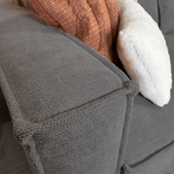 Hoekbank met chaise longue antraciet chenille Yara - rechts