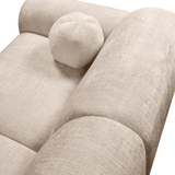 Hoekbank  beige chenille stof - 292x169 cm - Shane - links