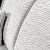 Hoekbank met chaise longue beige chenille stof Manon - rechts