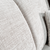 Hoekbank met chaise longue beige chenille stof Manon - links