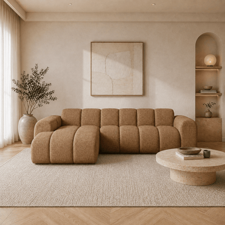 Hoekbank Brix koper velvet vooraanzicht