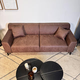 3-zits bank bruin microvezel stof Davidson