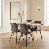 Industriële Eettafel Novi Acaciahout 130x70