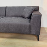 3-zits bank antraciet microvezel stof Davidson