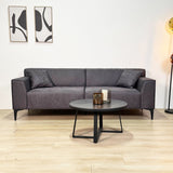 3-zits bank antraciet microvezel stof Davidson