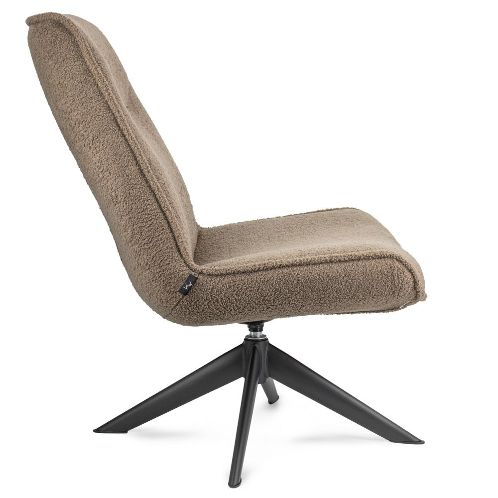 Draaibare fauteuil Marijn teddy taupe