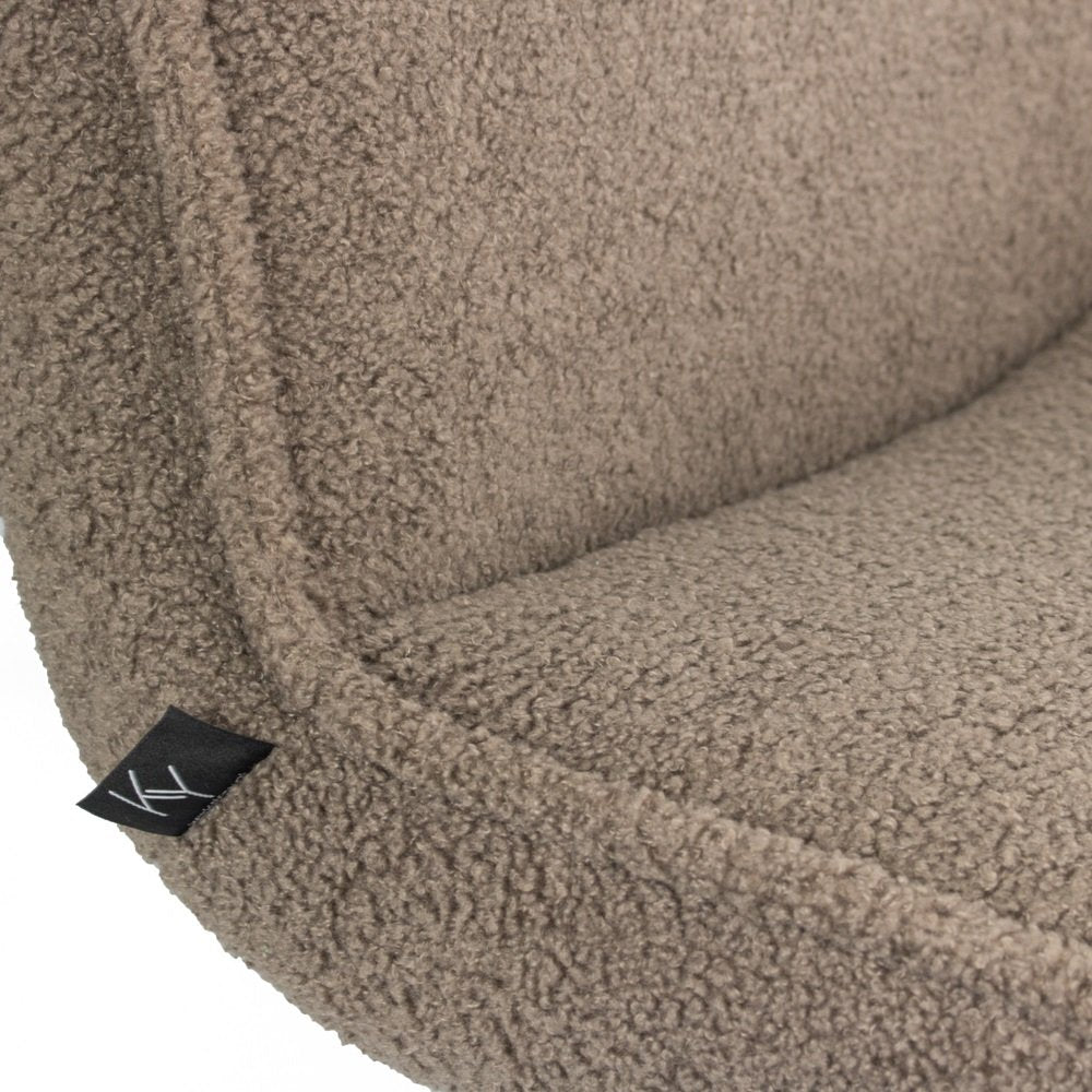 Draaibare fauteuil Marijn teddy taupe